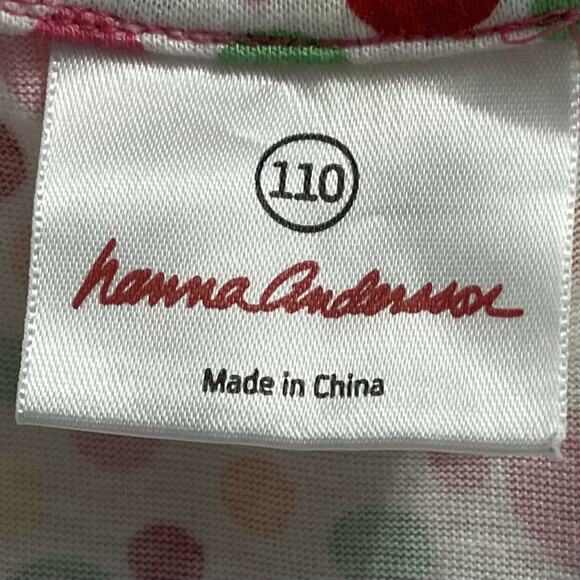 Hanna Andersson Girls Cotton Colorful Polka Dot SS Ruffle Top Size 5 (110) - Picture 6 of 11